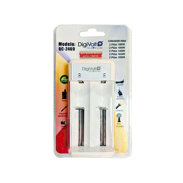 CARGADOR UNIVERSAL 2 PILAS TIPO 18650